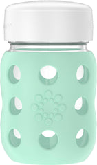 Lifefactory wide-neck bottle mint silicone sleeve with easy-grip design for one-handed feeding