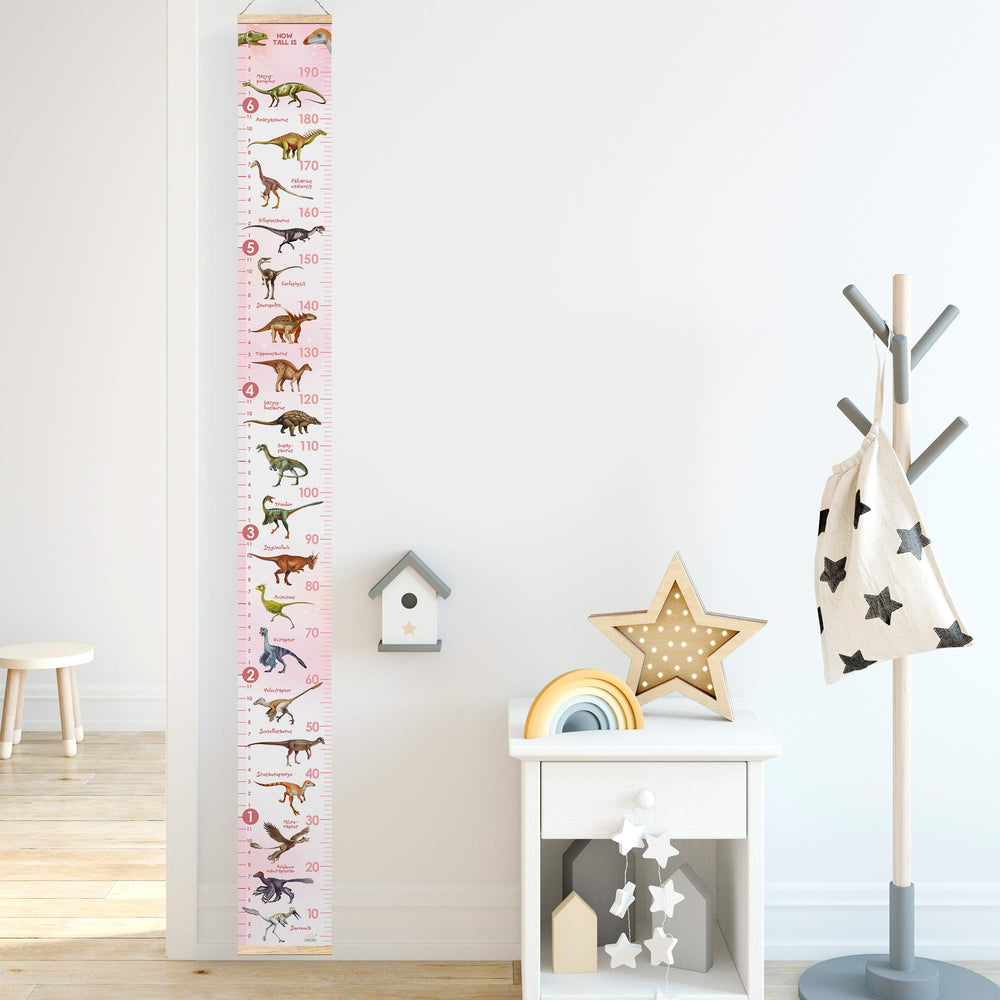 LIFELIKO growth chart closeup on canvas cloth highlights soft texture and color for cozy decor.