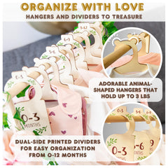 lifemories wooden hangers and dividers keep clothes organized by size