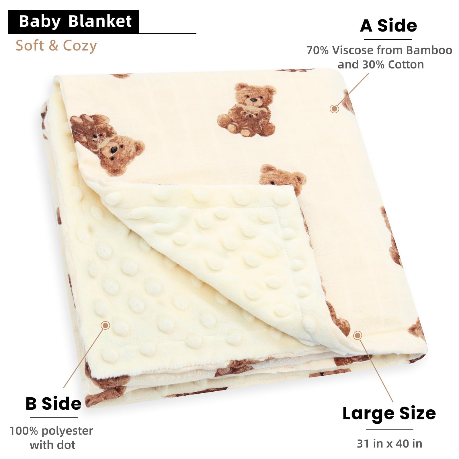 LifeTree 3D dotted back close-up highlights tactile detail for gentle baby sensory exploration