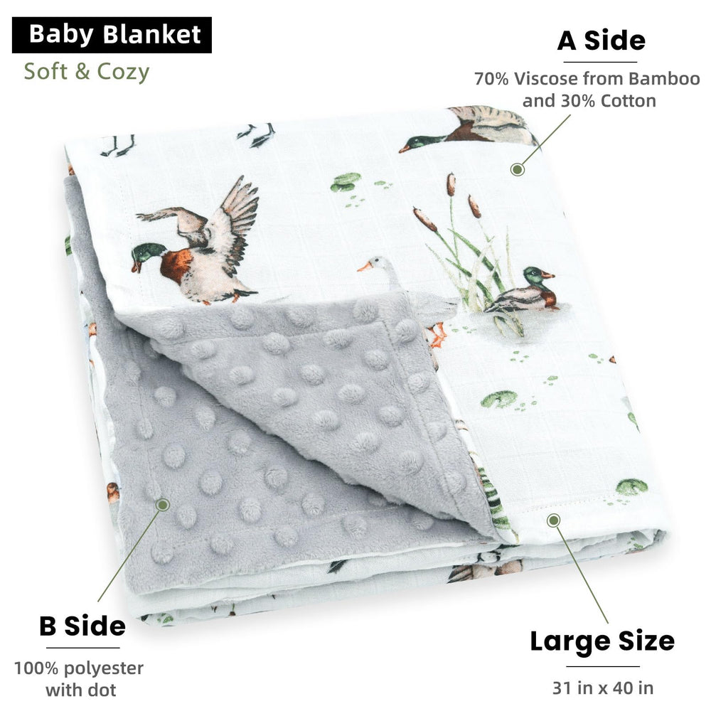 LifeTree blanket back dotted fleece provides gentle tactile texture for soothing, sensory-rich play.