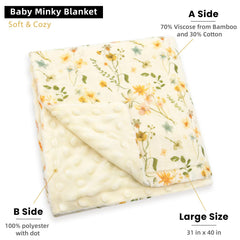 LifeTree blanket back dotted fleece adds warmth and cozy texture during naps.
