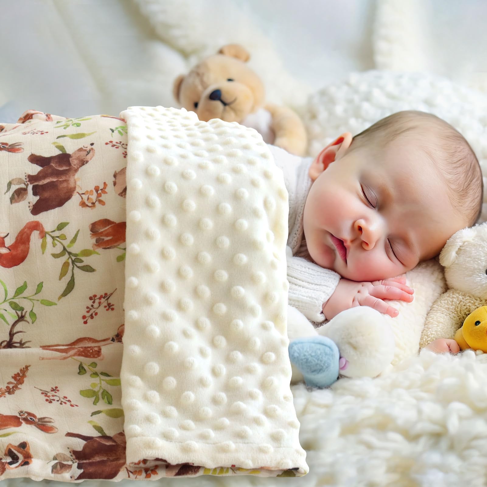 LifeTree baby blanket back dotted polyester warmth for cozy naps.