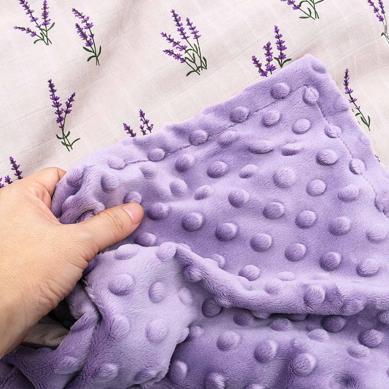 LifeTree lavender blanket adds soft color to nursery decor and snuggle time.