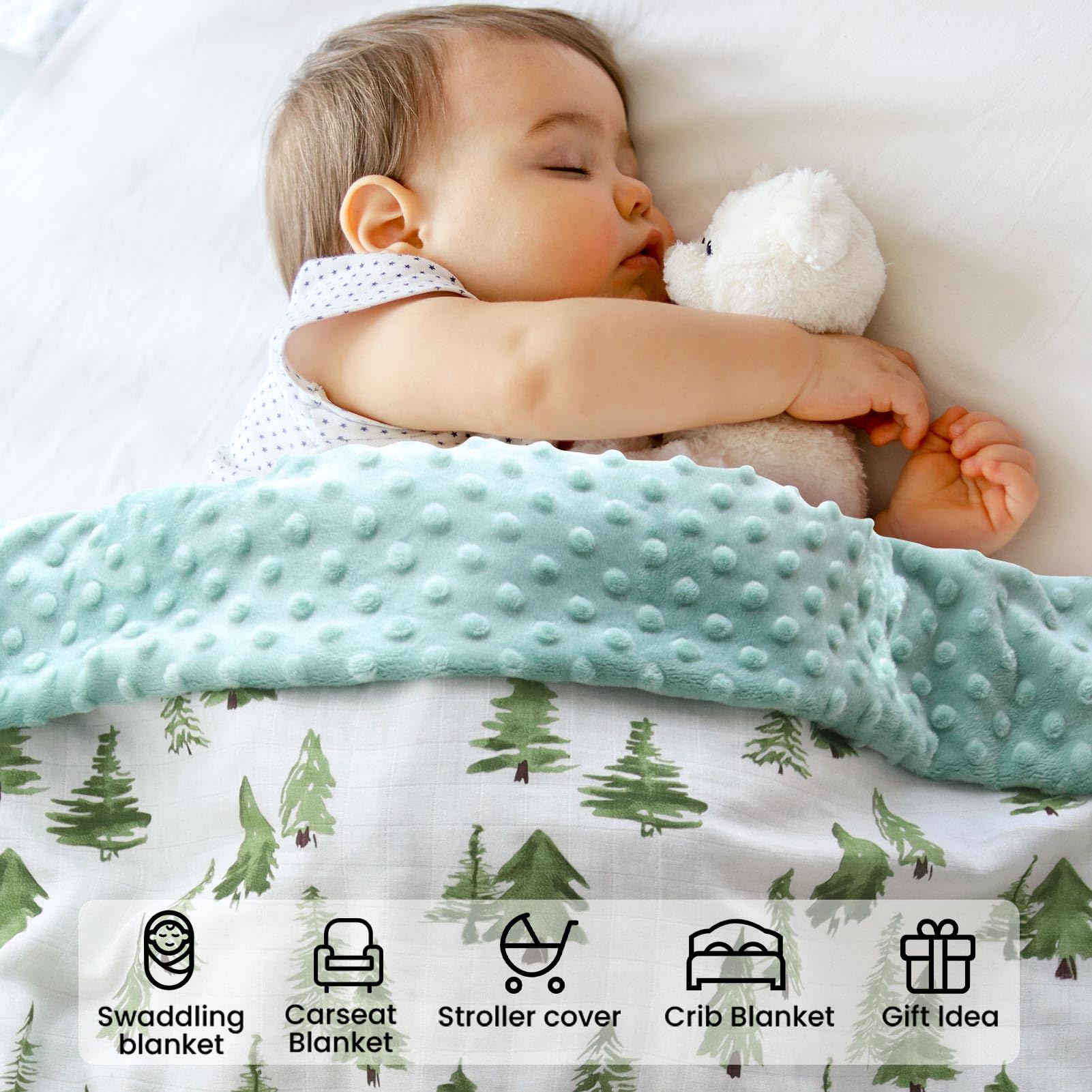 LifeTree blanket handy for car-seat wrap and on-the-go.