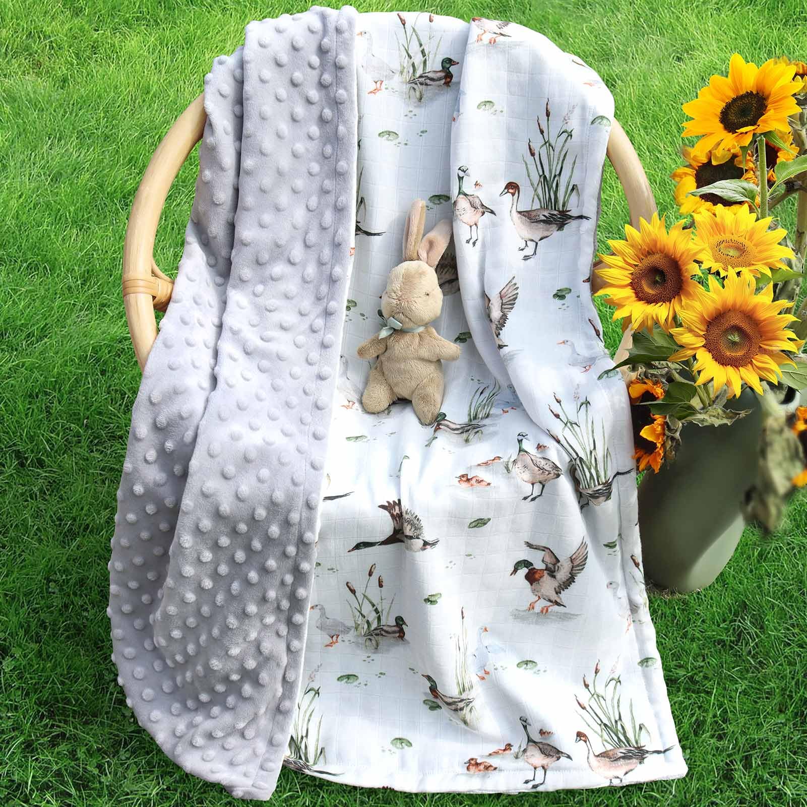 LifeTree close-up reveals soft muslin texture and subtle dotted backing.