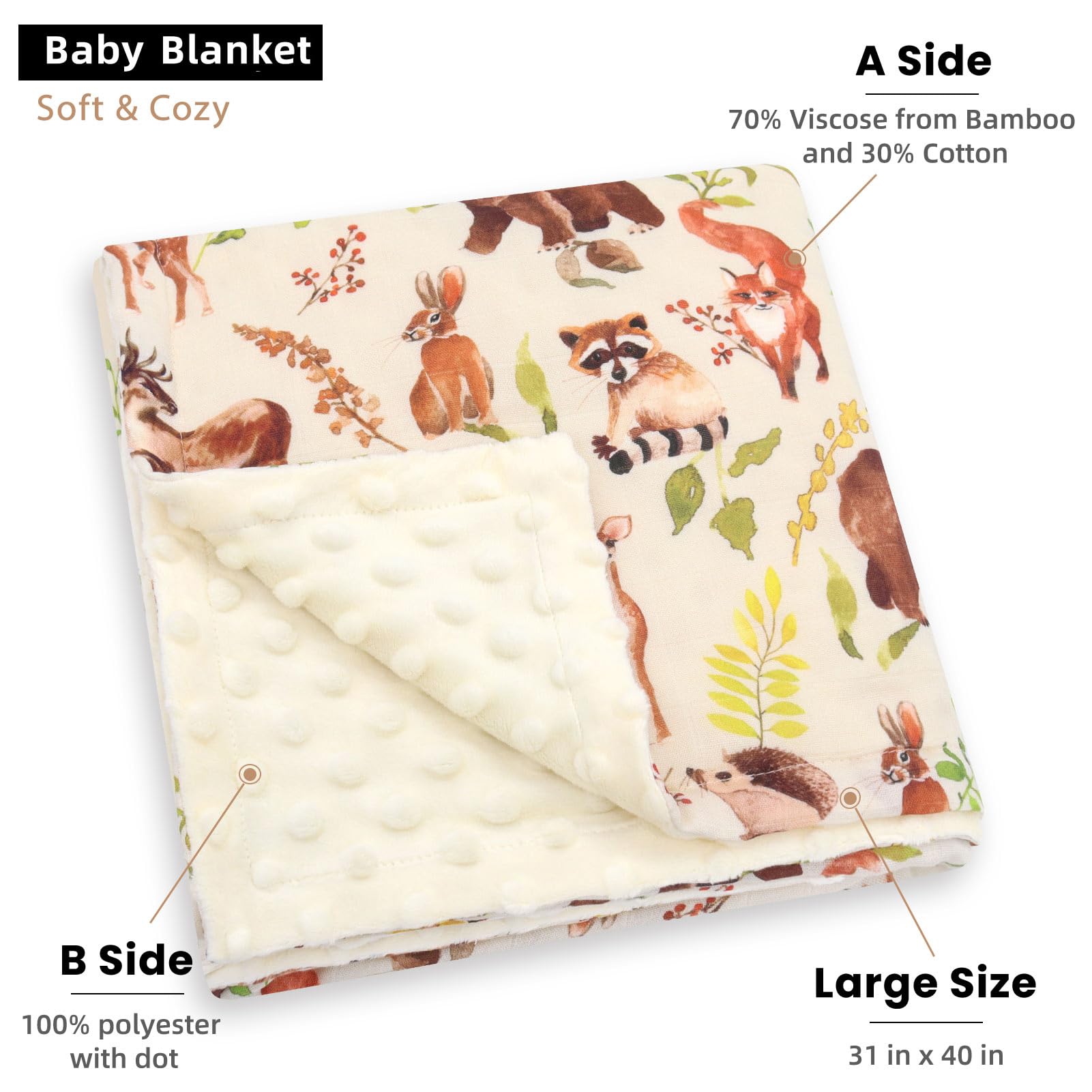 LifeTree blanket wrapped baby in crib for secure snuggle.