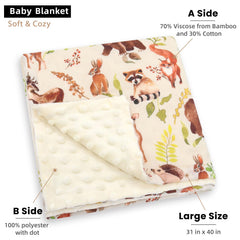 LifeTree blanket wrapped baby in crib for secure snuggle.