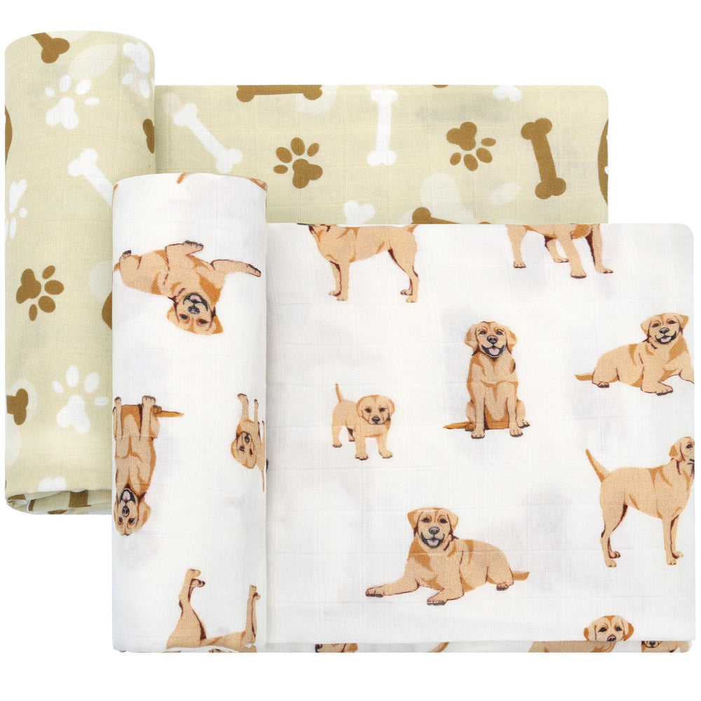 LifeTree baby swaddle Labrador pattern provides cozy sleep-friendly wrap.