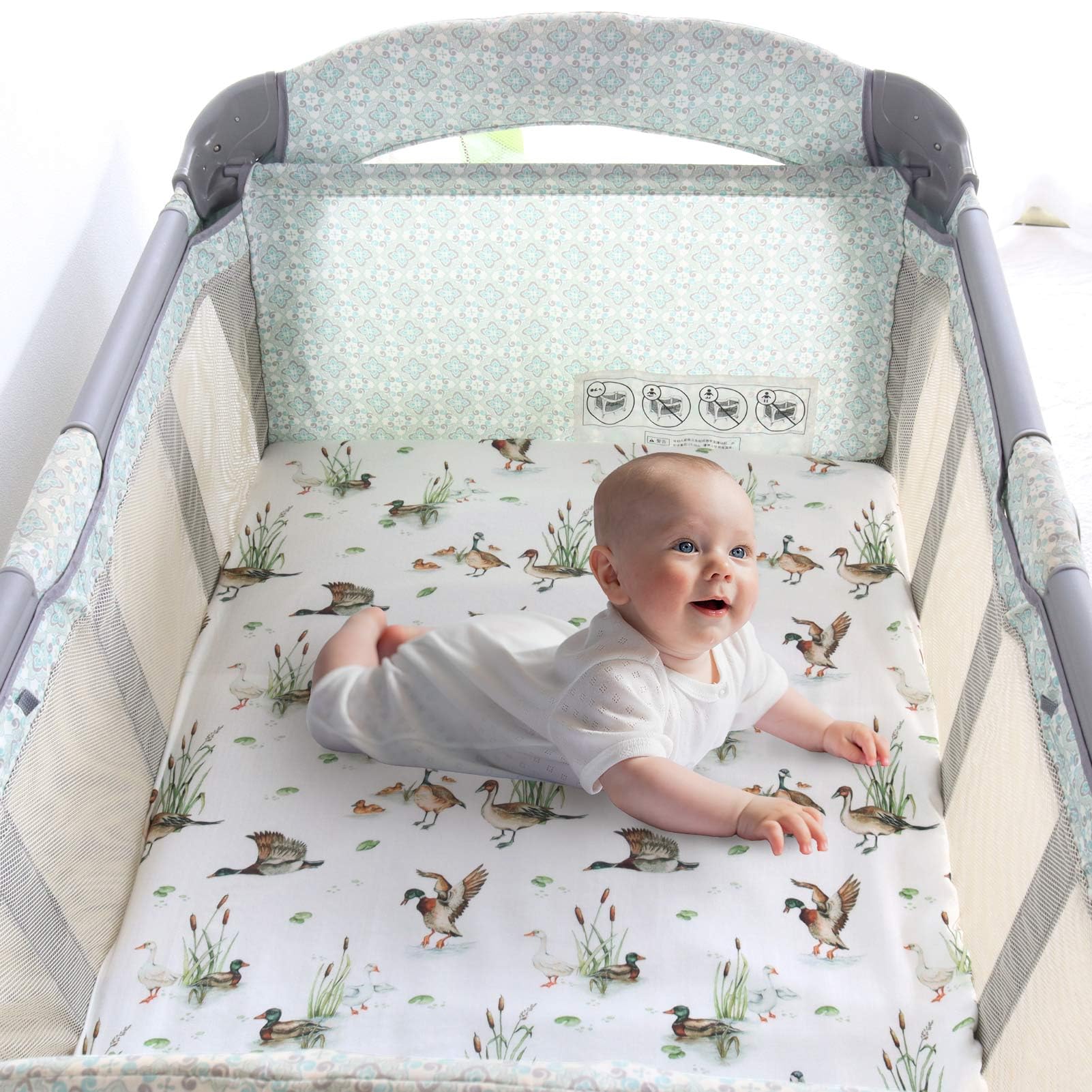 LifeTree bamboo-cotton blend fabric closeup highlights ultra-soft touch on baby skin.
