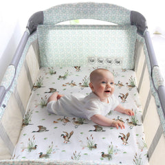 LifeTree bamboo-cotton blend fabric closeup highlights ultra-soft touch on baby skin.