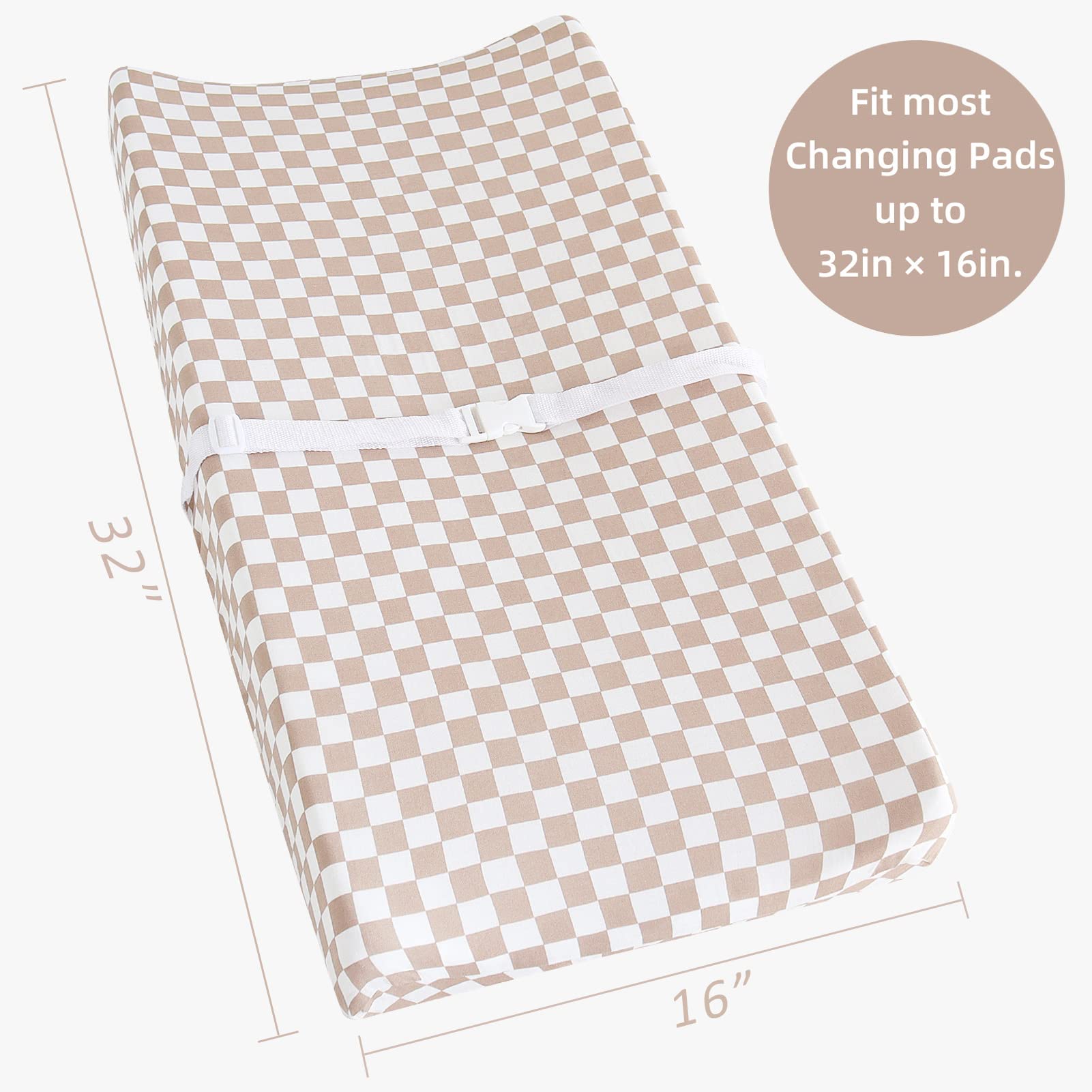 LifeTree changing pad cover on table shows 16x32 inch fit
