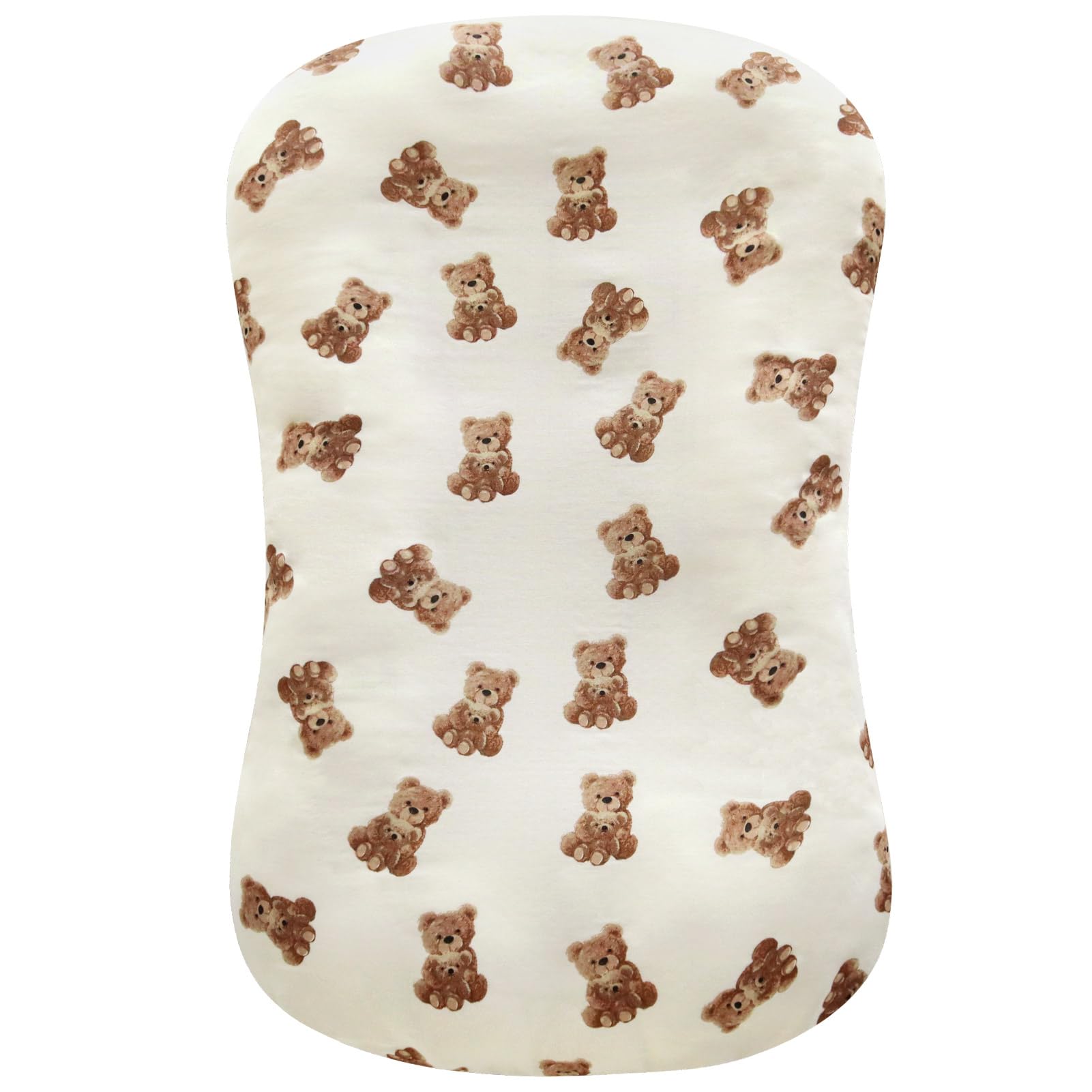 LifeTree bear-pattern muslin lounger cover on fabric for newborn comfort