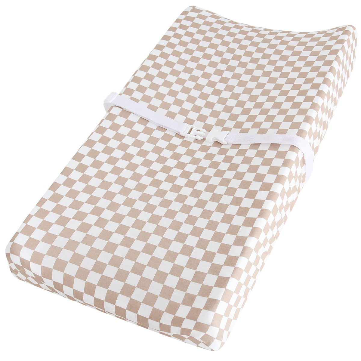 LifeTree muslin changing pad cover top view shows soft, breathable fabric for daily changes