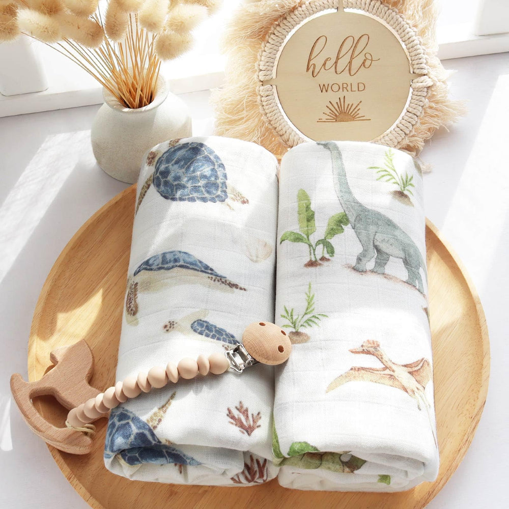 LifeTree muslin swaddle 47x47 inches provides ample wrapping space