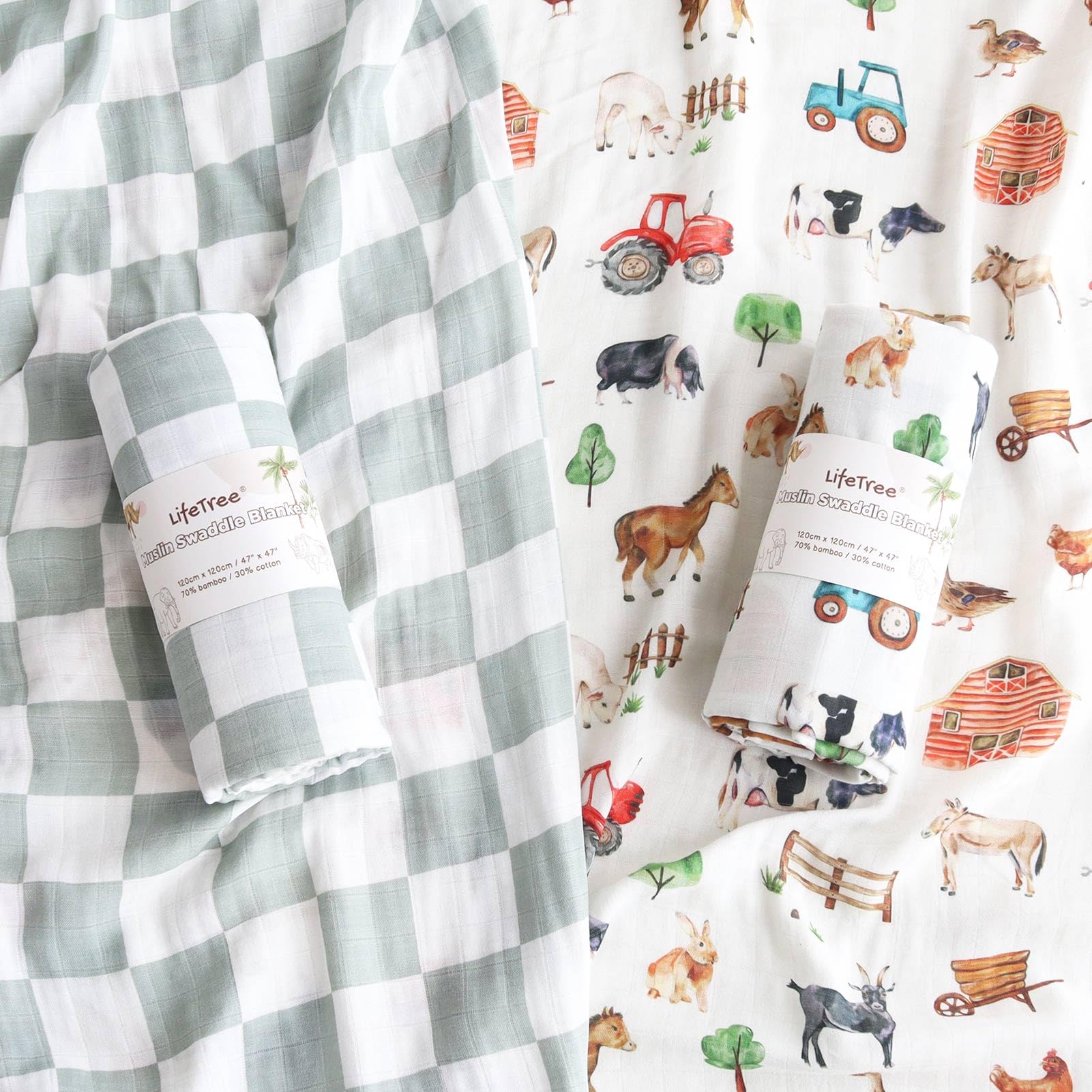 LifeTree swaddle in a cozy baby nursery setup highlighting design