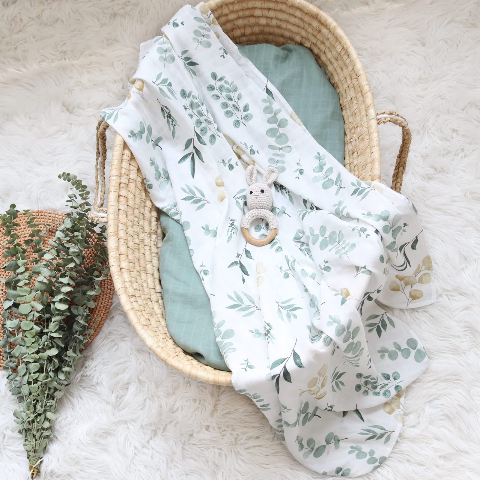 LifeTree swaddle blanket as stroller cover keeps baby shaded and calm.