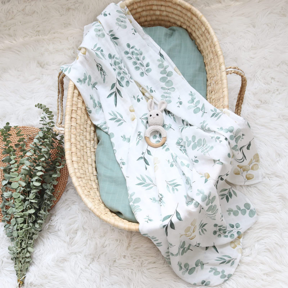 LifeTree swaddle blanket as stroller cover keeps baby shaded and calm.