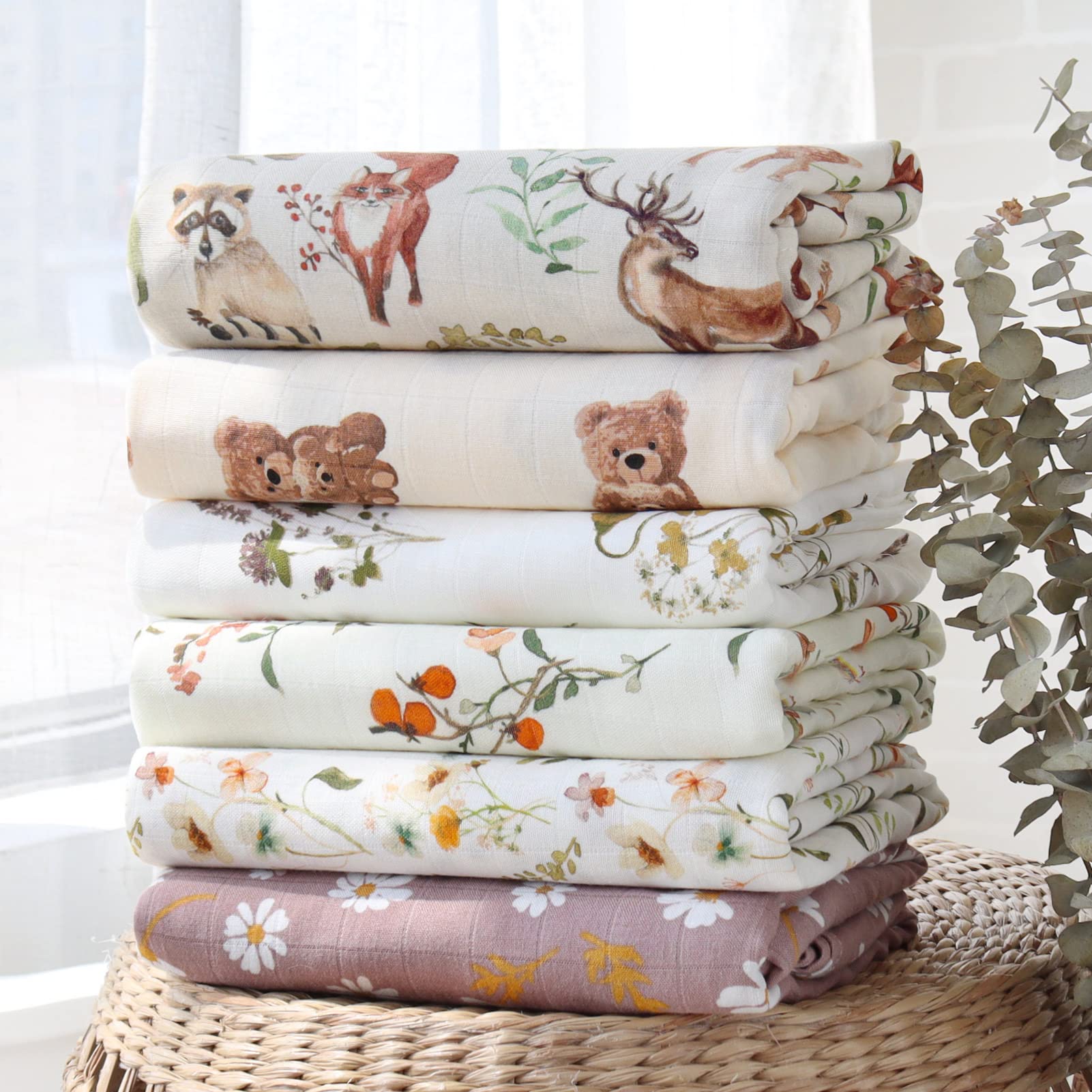 LifeTree Muslin Swaddle Blanket used as nursing cover; airy and breathable