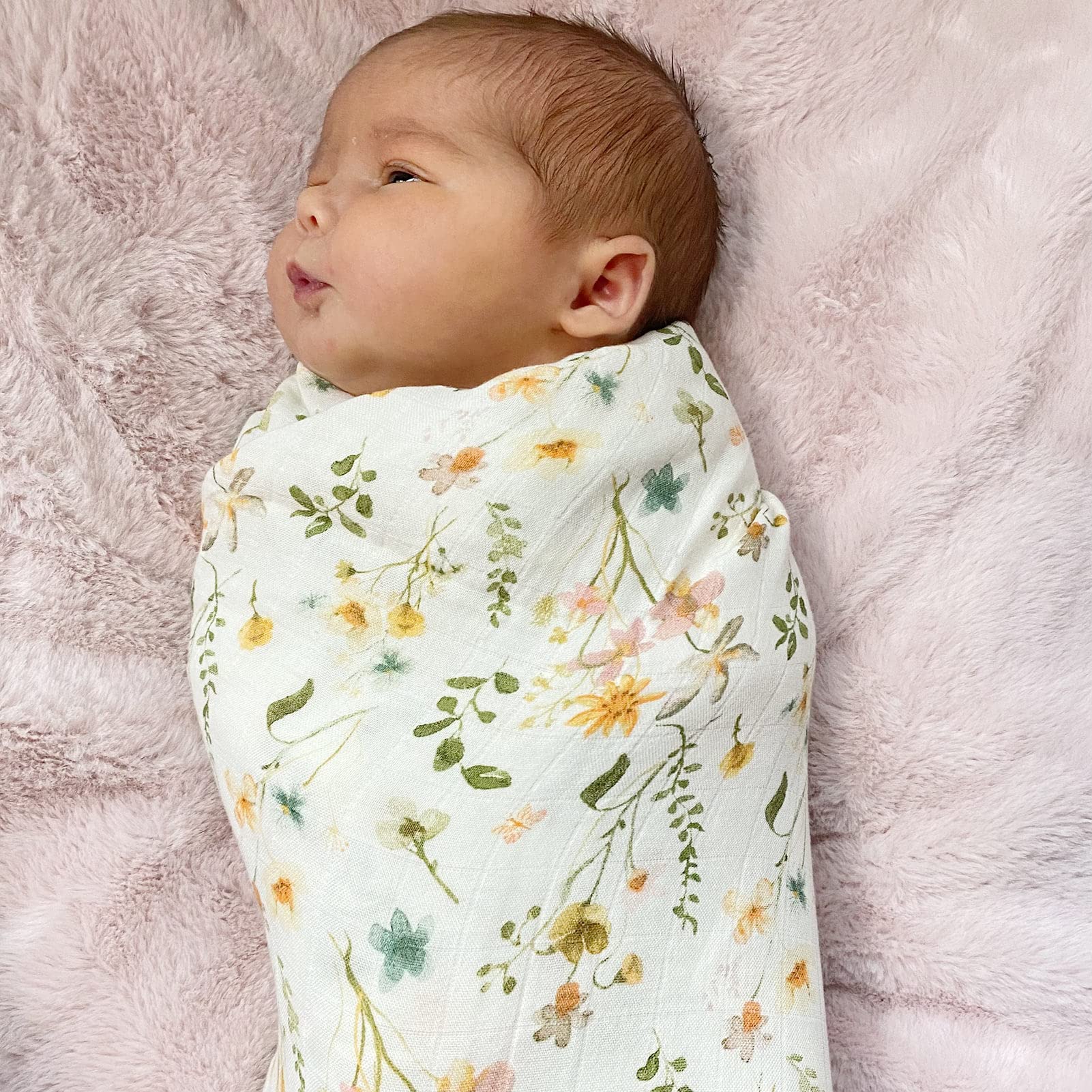 LifeTree Muslin Swaddle Blanket as stroller cover; handy on the go