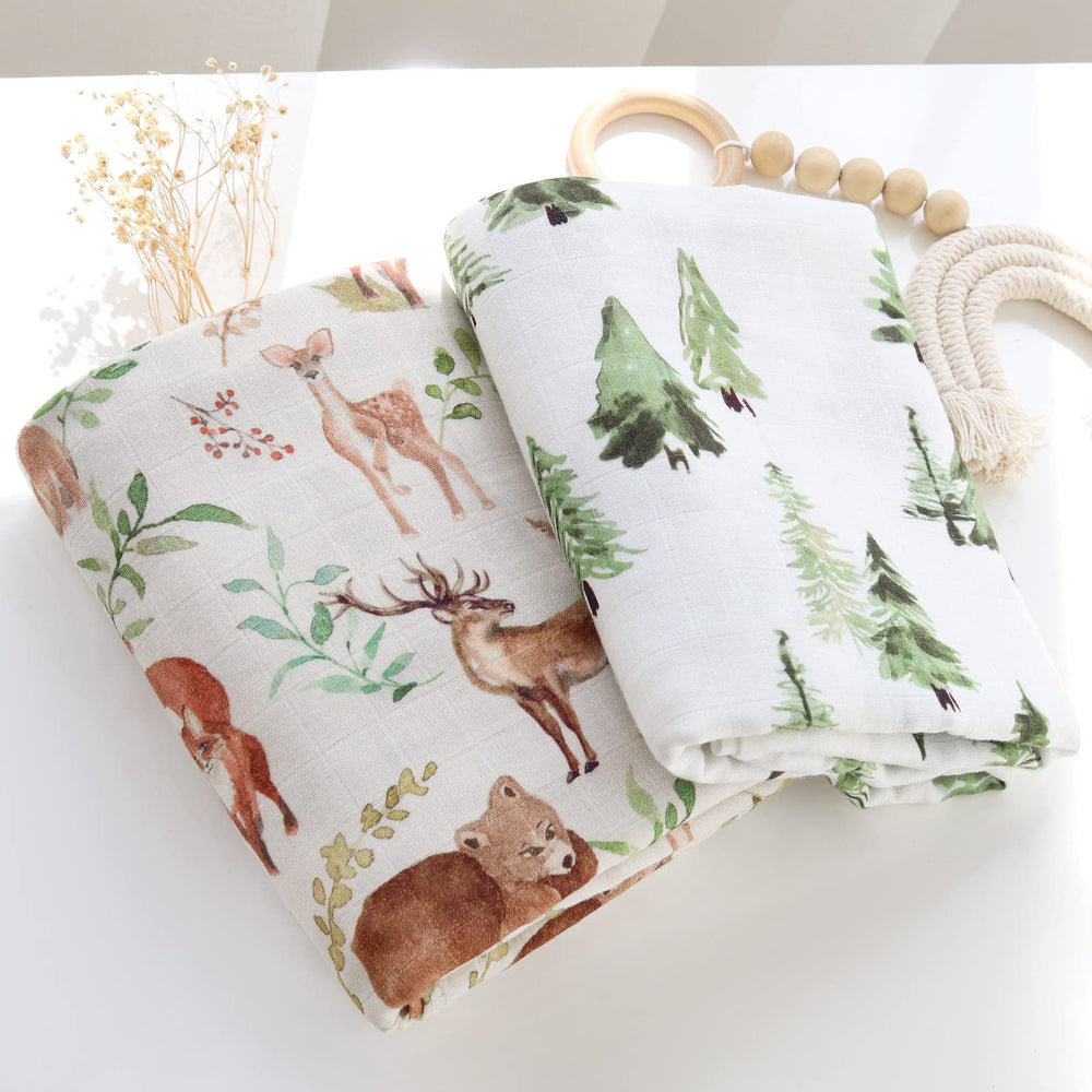 LifeTree muslin swaddle breathable weave close-up fibers.