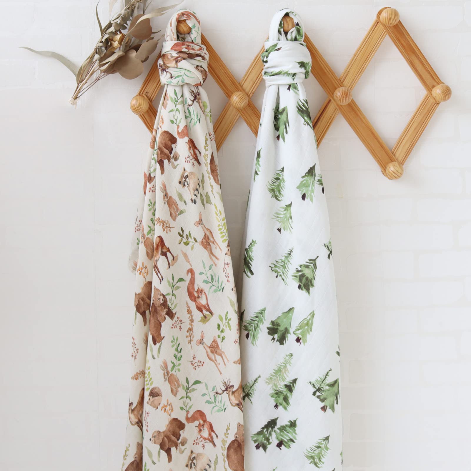 LifeTree muslin swaddle soft fabric close-up texture.