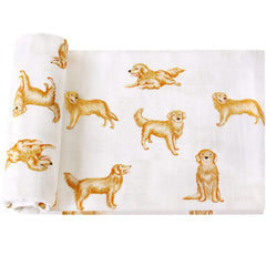 LifeTree muslin swaddle soft material close-up highlights breathable bamboo-viscose blend for gentle skin comfort.