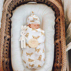 LifeTree newborn moments captured with breathable muslin blanket during first days.