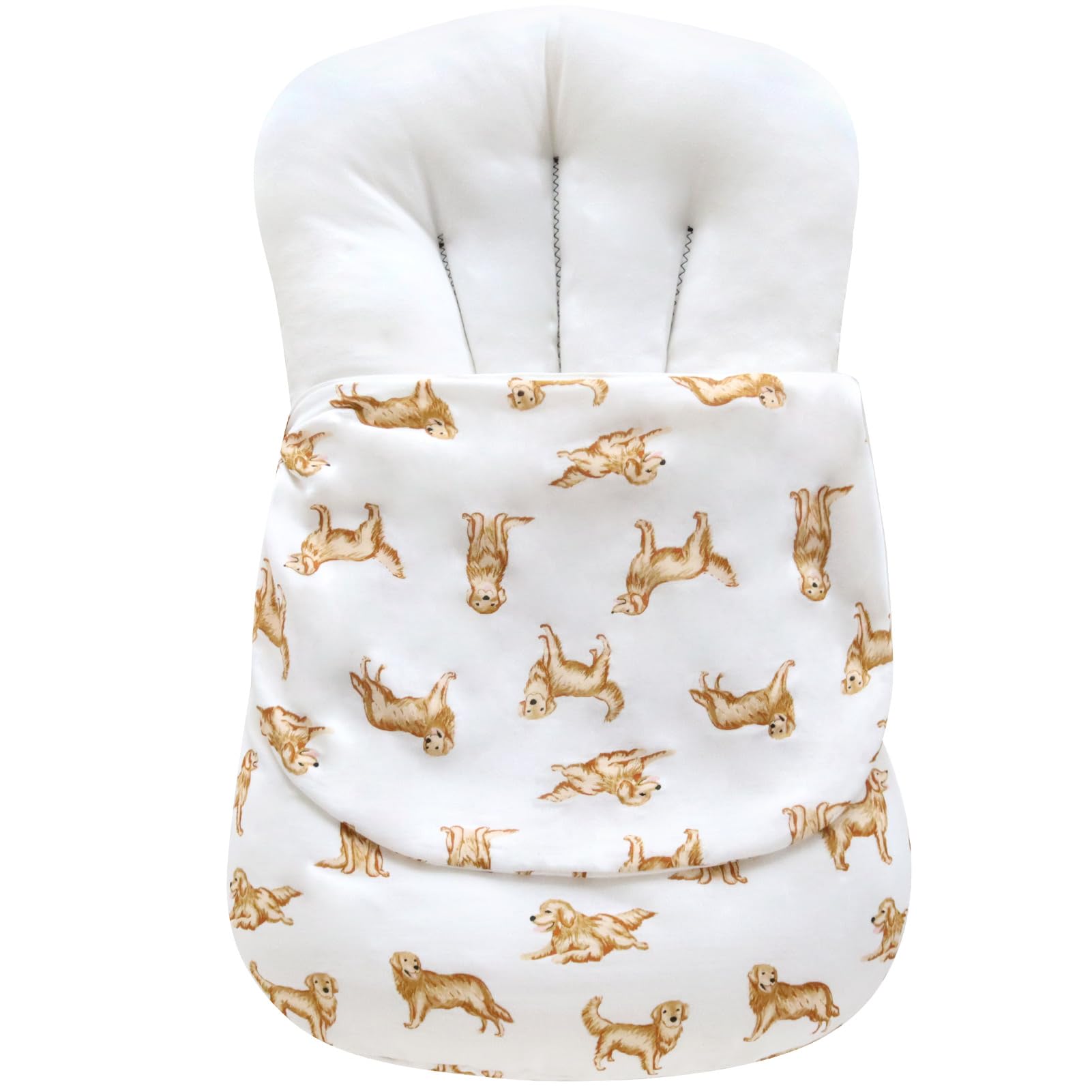 LifeTree nursery decor image featuring Golden Retriever pattern coordinating with crib bedding.