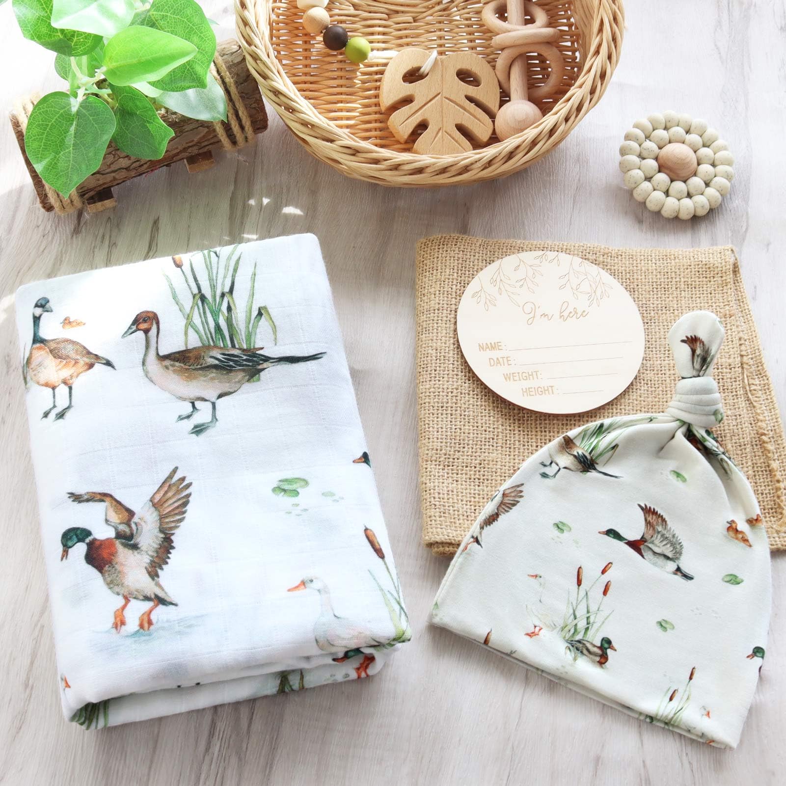 LifeTree nursery scene with mallard theme and soft fabric.