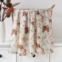 LifeTree swaddle on baby during photo moment
