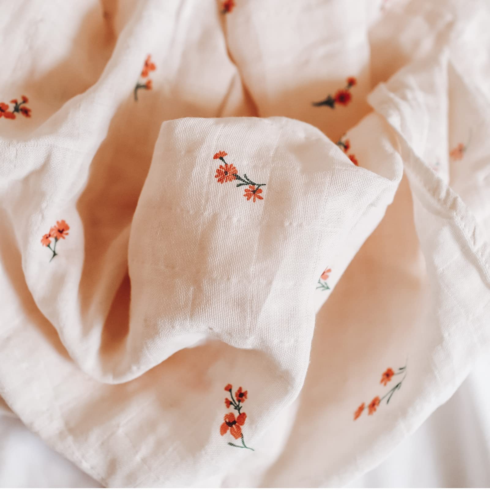 LifeTree swaddle blanket in use-wrapped illustrates snug fit for soothing babies.