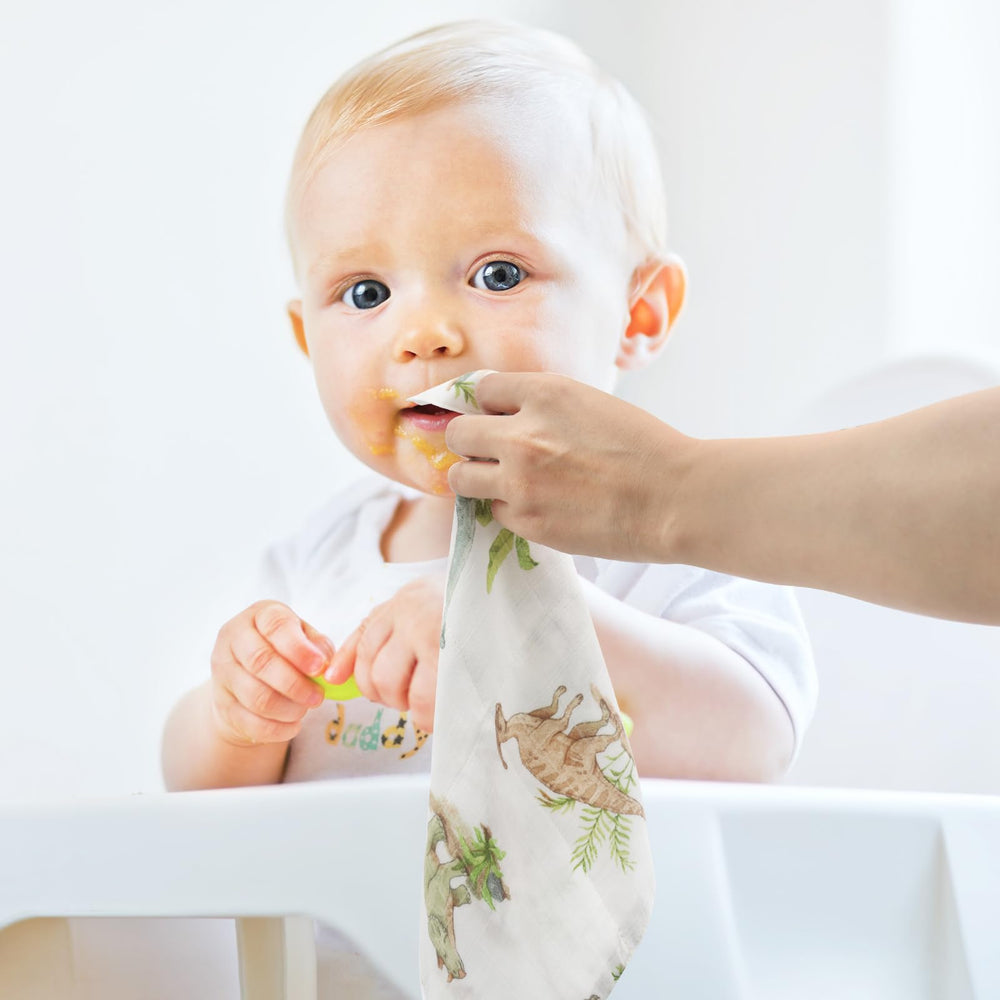 LifeTree washcloth with hanging loop for easy drying after bath.