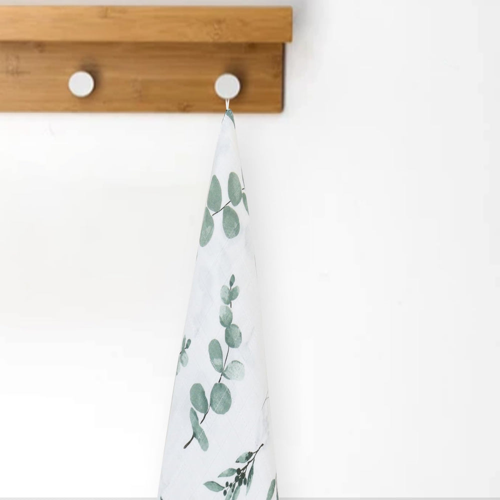 LifeTree washcloths used as burp cloth during mealtime cleanup.