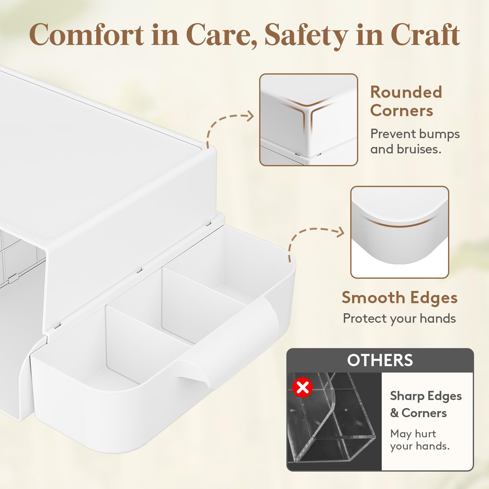 Lifewit diaper caddy durable thickened materials for long lasting use.