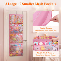 Lifewit stuffed-animal-storage 4-support-rods reinforce structure and minimize sag