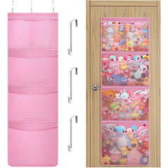Lifewit stuffed-animal-storage door installation keeps plush toys neatly organized and saves space