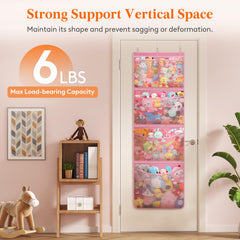 Lifewit stuffed-animal-storage mesh-pockets provide visible, breathable toy storage for easy access