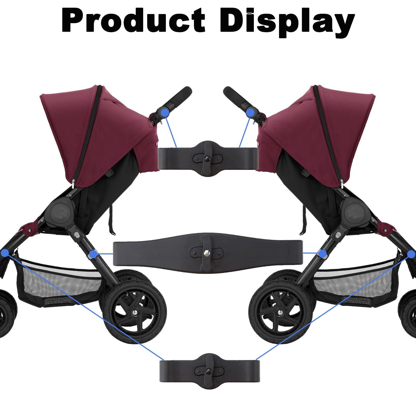 LIFTATAPA 3-piece connector set displays diverse length options for twins.