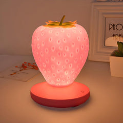 LIFTATAPA Strawberry Night Light side view shows cozy bedside glow
