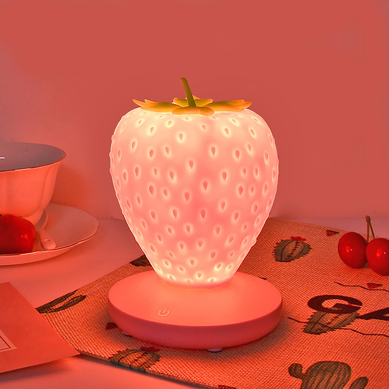 LIFTATAPA Strawberry Night Light soft-glow emphasizes gentle light for routines