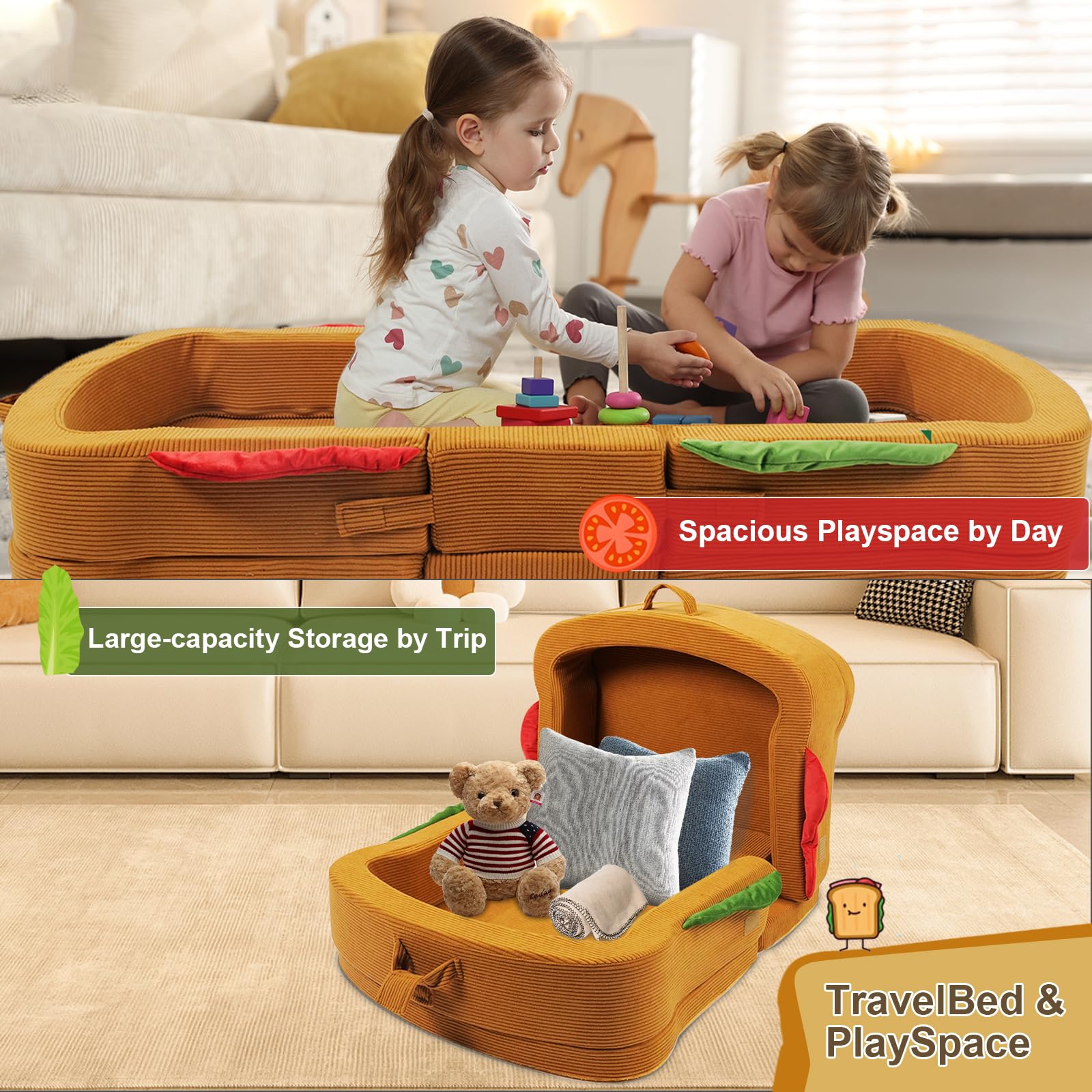 Liftoza travel bed folded compact for easy transport