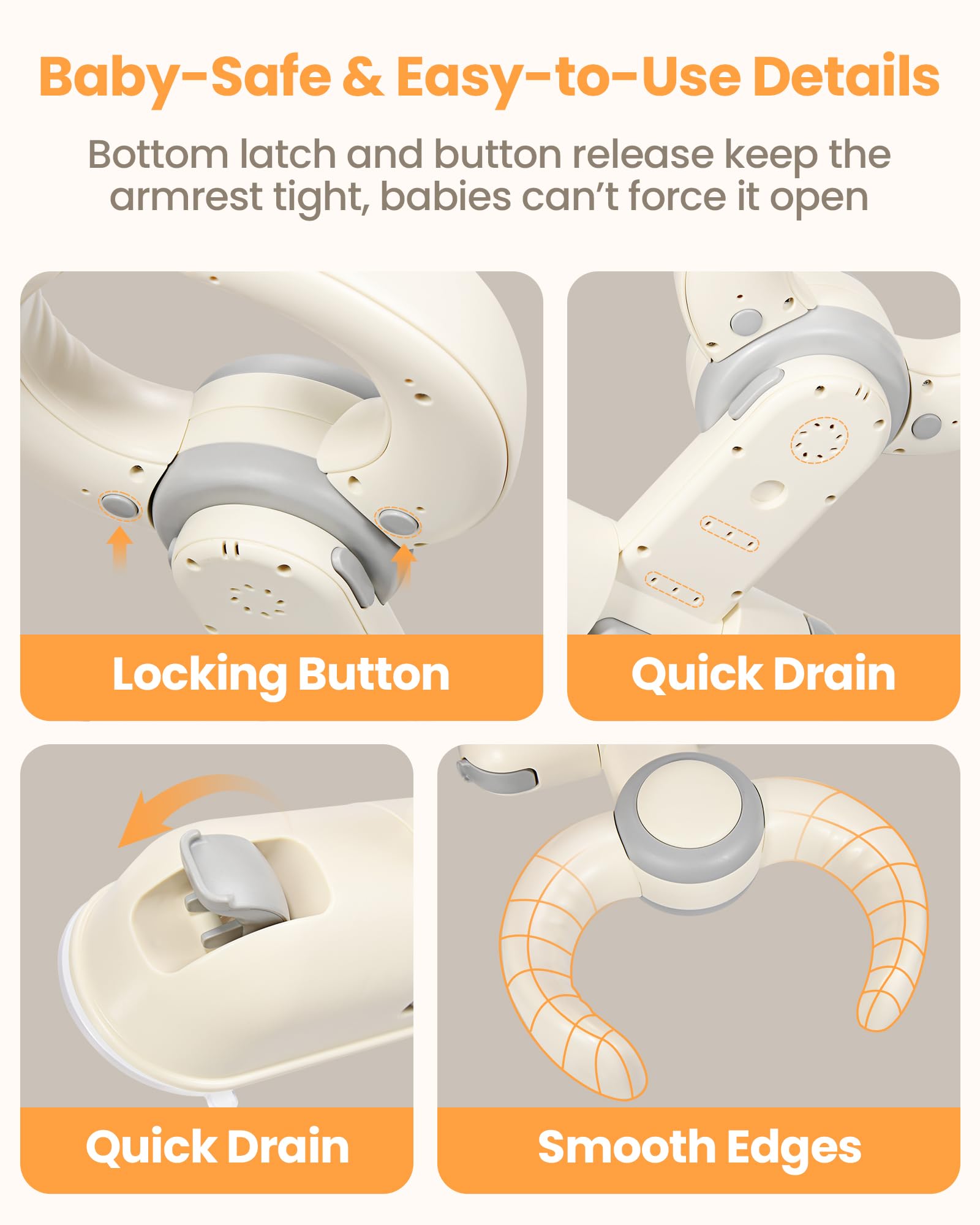LIFVCNT Baby Shower Stand diaper-change position for quick routine