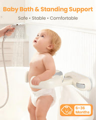 LIFVCNT Baby Shower Stand folded-flat storage for compact bathroom