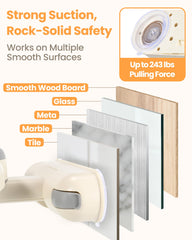 LIFVCNT Baby Shower Stand strong suction cups grip smooth surfaces securely