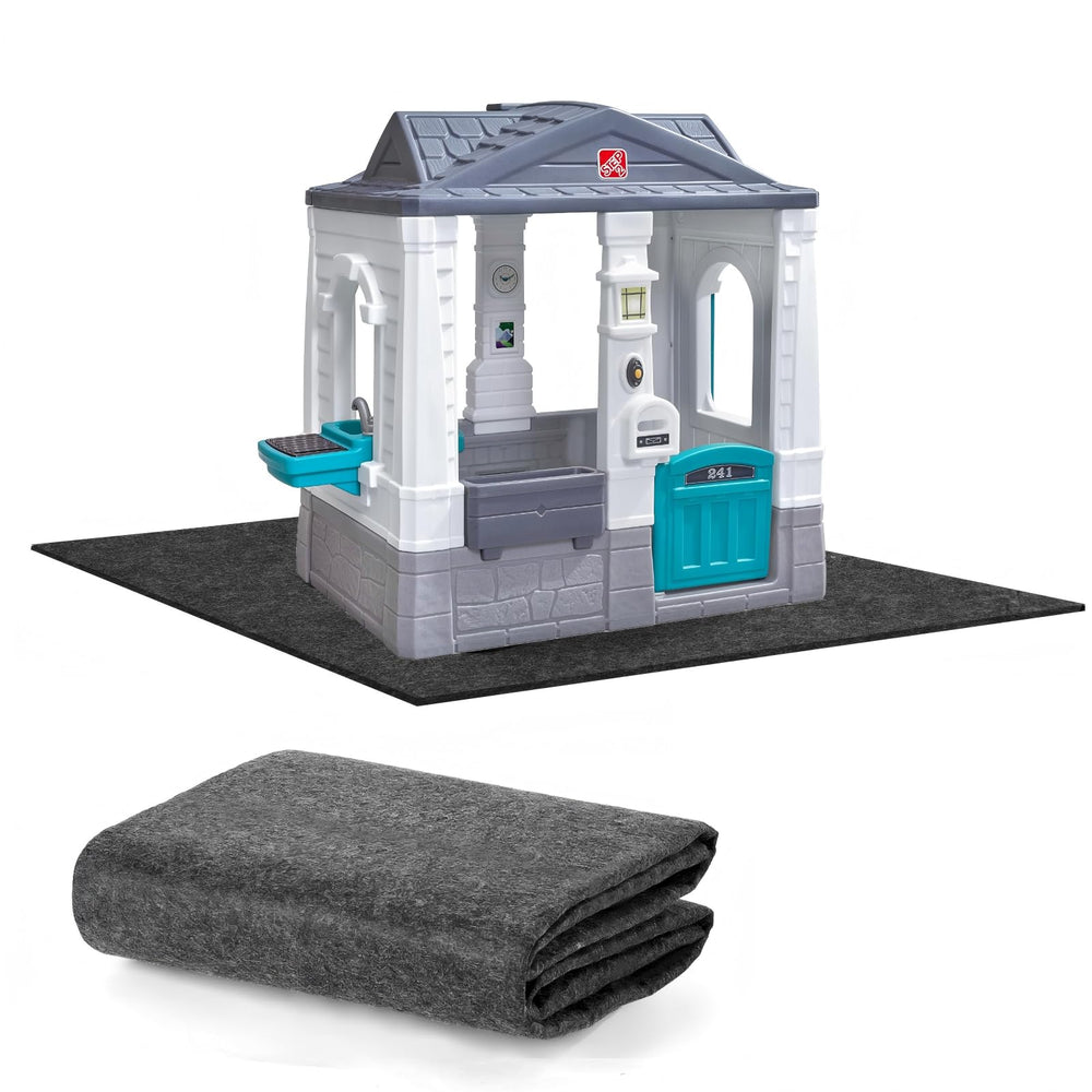Ligebul outdoor playhouse mat 55x55 laid flat offers spacious backyard play.