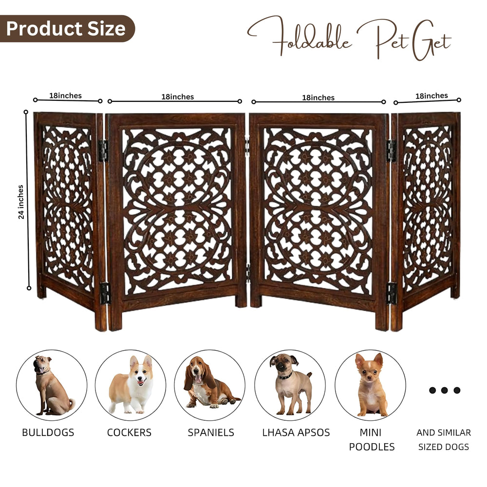 Lightnpro dog gate with stopper detail ensures stable placement during use.