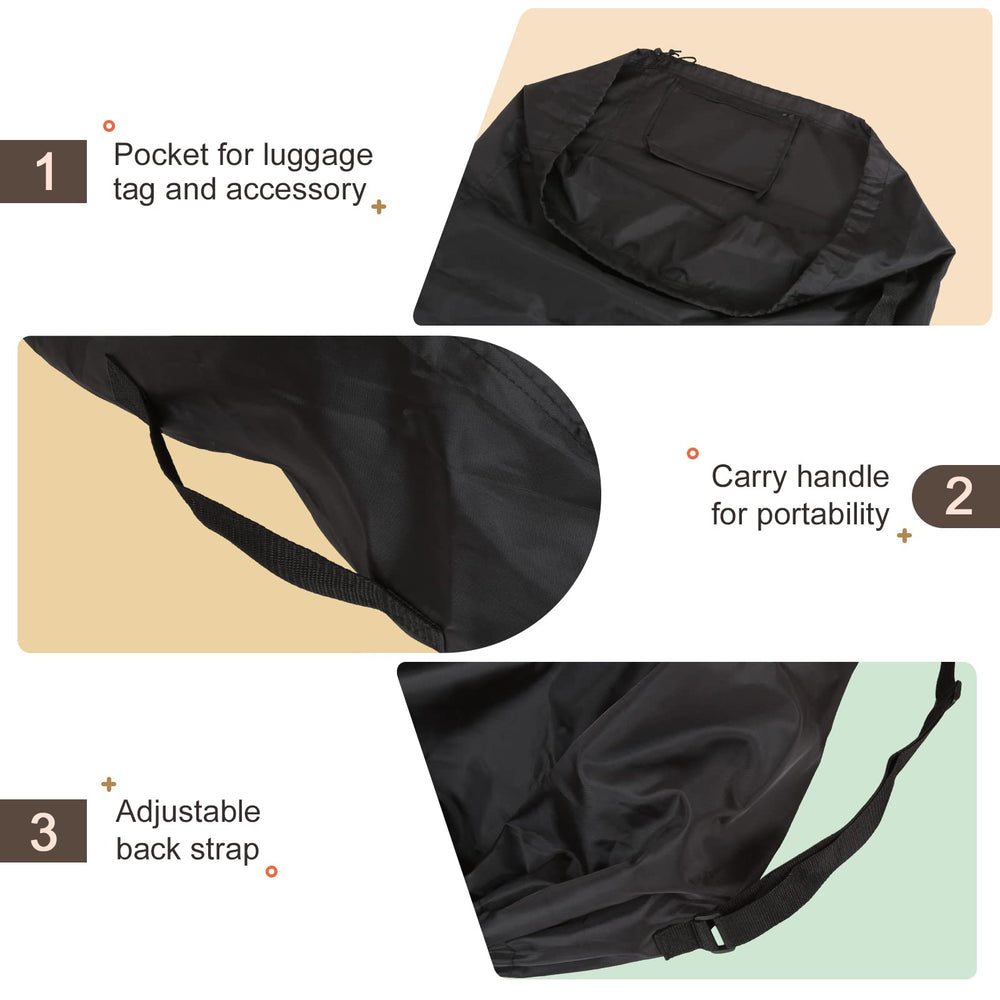 LIHAO stroller travel bag side hand handle for easy lifting.