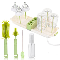 Lijroavy 7in1 bottle brush with extendable handle cleans hard-to-reach bottle areas
