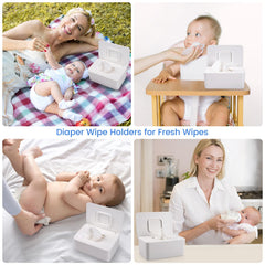 Lijroavy baby wipes dispenser easy one-handed opening for quick diaper changes